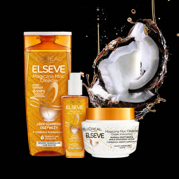 L'Oreal Paris Elseve Magiczna Moc Olejków z Olejkiem Kokosowym maska odżywcza do włosów suchych i normalnych 300ml