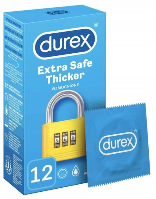 Durex Durex prezerwatywy Extra Safe 12 szt grubsze nawilżane