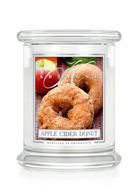 Kringle Candle Średnia świeca zapachowa z dwoma knotami Apple Cider Donut 411g