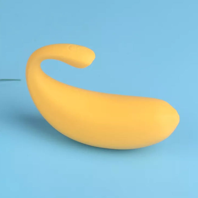S-HANDE Banana-RTC wibrator typu jajko zdalnie sterowany z 9 trybami wibracji Yellow