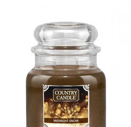 Country Candle Średnia świeca zapachowa z dwoma knotami Midnight Snow 453g
