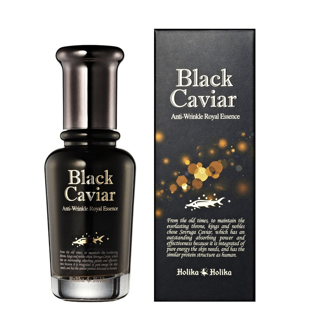 HOLIKA HOLIKA Black Caviar Anti-Wrinkle Royal Essence przeciwzmarszczkowa kremowa esencja z czarnym kawiorem 45ml