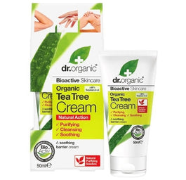 Dr.Organic Tea Tree Purifying Cream oczyszczająco-kojący krem z wyciągiem z drzewa herbacianego 50ml