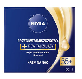 Nivea Przeciwzmarszczkowy + Rewitalizujący krem na noc 55+ 50ml