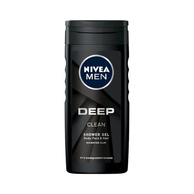 Nivea Men Deep Care zestaw antyperspirant roll-on 50ml + krem uniwersalny 75ml + żel pod prysznic 250ml + antybakteryjna woda po goleniu 100ml