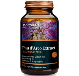 Doctor Life Pau d'Arco Extract ekstrakt z kory wewnętrznej 3750mg suplement diety 90 kapsułek