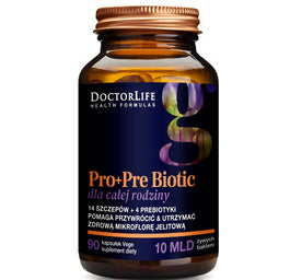 Doctor Life Pro+Pre Biotic suplement diety dla całej rodziny 90 kapsułek