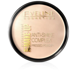 Eveline Cosmetics Art Make-Up Anti-Shine Complex Pressed Powder matujący puder mineralny z jedwabiem 33 Golden Sand 14g