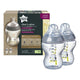Tommee Tippee Closer To Nature butelka do karmienia ze smoczkiem silikonowym 0m+ Sowa 2x260ml