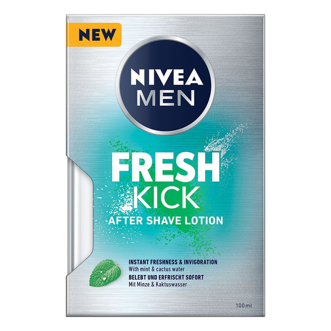 Nivea Men Fresh Kick zestaw pianka do golenia 200ml + antyperspirant w sprayu 150ml + odświeżająca woda po goleniu 100ml