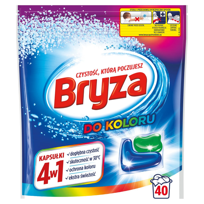 Bryza 4w1 kapsułki do prania koloru 40szt