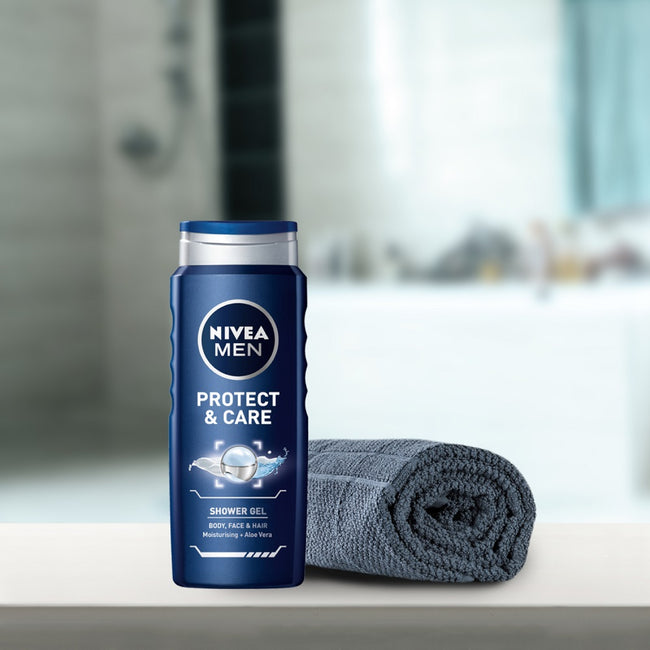 Nivea Men Protect & Care zestaw żel pod prysznic 250ml + antyperspirant roll-on 50ml + krem uniwersalny 75ml