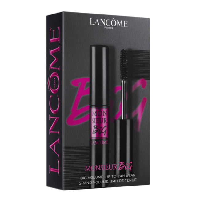 Lancome Monsieur Big Mascara Gift Set zestaw tusz do rzęs 01 Big Is The New Black 10ml + mini kredka do oczu 08 Glitter 0.5g + płyn do demakijażu oczu 30ml