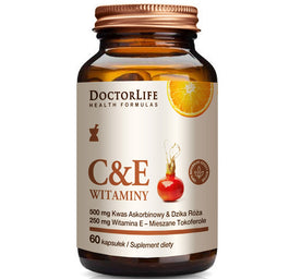 Doctor Life C & E witamina C + E 400 z Dziką Różą suplement diety 60 kapsułek