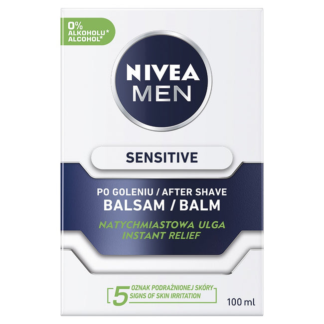 Nivea Men Sensitive Elegance zestaw łagodząca pianka do golenia 200ml + łagodzący balsam po goleniu 100ml + krem uniwersalny 75ml + antyperspirant roll-on 50ml + kosmetyczka