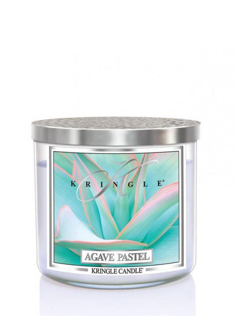 Kringle Candle Tumbler świeca zapachowa z trzema knotami Agave Pastel 411g