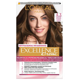 L'Oreal Paris Excellence Creme farba do włosów 4.3 Złocisty Brąz