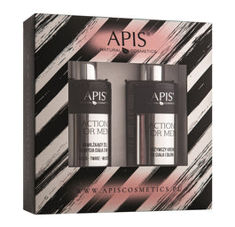 APIS Action For Men zestaw nawilżający żel do mycia ciała 3w1 300ml + odżywczy krem do ciała i dłoni 300ml