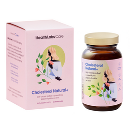 HealthLabs Cholesterol Natural+ wspomagający utrzymanie prawidłowego poziomu lipidów we krwi suplement diety 60 kapsułek