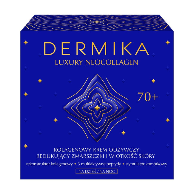 Dermika Luxury Neocollagen 70+ kolagenowy krem odżywczy do redukcji zmarszczek i wiotkości skóry na dzień i na noc 50ml