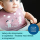 Canpol Babies Śliniak silikonowy z kieszonką Bonjour Paris Granatowy