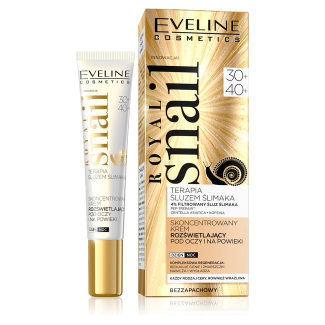 Eveline Cosmetics Royal Snail 30+/40+ skoncentrowany krem rozświetlający pod oczy i na powieki 20ml