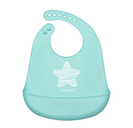 Canpol Babies Śliniak silikonowy z kieszenią Pastelove Blue