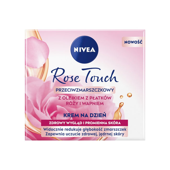 Nivea Rose Elegance zestaw przeciwzmarszczkowy krem na dzień 50ml + przeciwzmarszczkowy krem na noc 50ml + kosmetyczka
