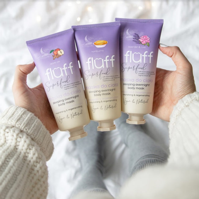 Fluff Sleeping Overnight Body Mask odżywczo-regenerująca maska do ciała Kombucha 150ml