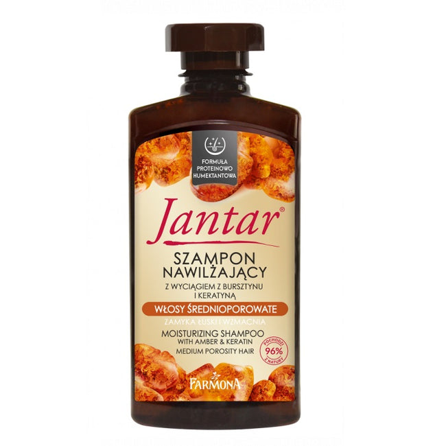 Farmona Jantar szampon z wyciągiem z bursztynu i keratyną do włosów średnioporowatych 330ml
