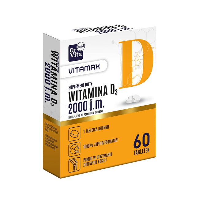 Dr Vita Vitamax Witamina D 2000 j.m. suplement diety 60 tabletek