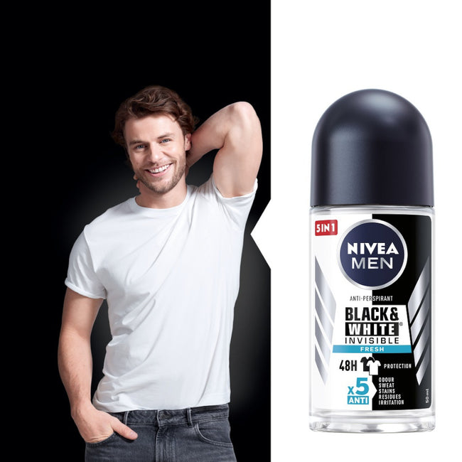 Nivea Men Black&White Invisible Fresh antyperspirant w kulce 50ml