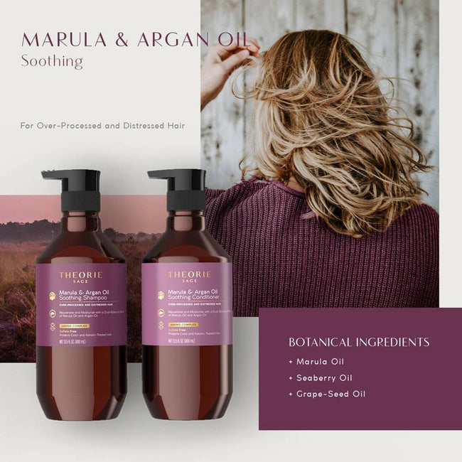 Theorie Sage Marula & Argan Oil Smoothing Conditioner wygładzająca odżywka do włosów zniszczonych i wymagających intensywnej regeneracji 400ml