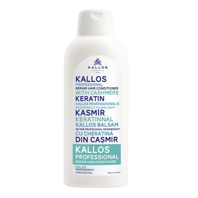Kallos Professional Repair Hair Conditioner regenerująca odżywka do włosów z keratyną i kaszmirem 1000ml
