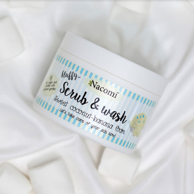 Nacomi Scrub & Wash pianka peelingująco-myjąca Słodka Kokosowo-Bananowa Pianka 180ml
