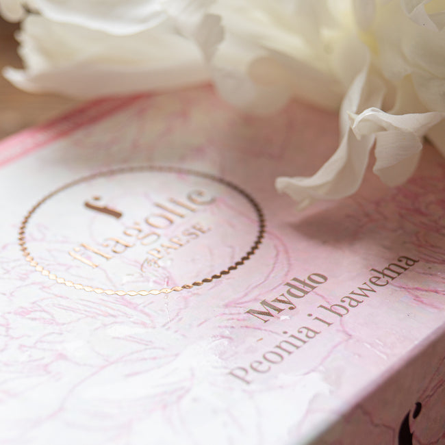 Flagolie Mydło wegańskie w kostce Peonia i Bawełna 90g