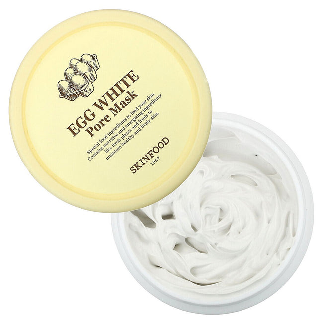 SKINFOOD Egg White Pore Mask głęboko oczyszczająca maska do walki z rozszerzonymi porami 125g