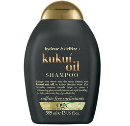 OGX Hydrate & Defrizz + Kukui Oil Shampoo szampon nawilżający z olejkiem z orzechów kukui 385ml