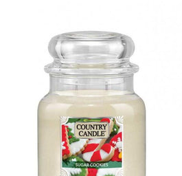 Country Candle Średnia świeca zapachowa z dwoma knotami Sugar Cookies 453g