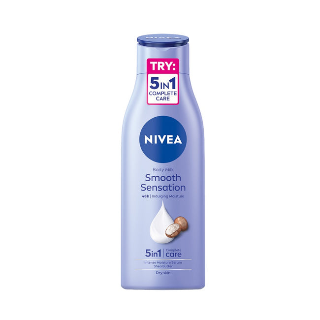 Nivea Beauty Collection zestaw antyperspirant roll-on 50ml + wygładzające mleczko do ciała 250ml + żel pod prysznic 250ml + wygładzający krem do rąk 100ml + kosmetyczka