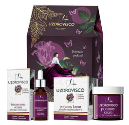UZDROVISCO Czarny Tulipan Intense zestaw poranny krem przeciwzmarszczkowy 50ml + intensywne serum spłycające zmarszczki 30ml