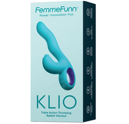FemmeFunn Klio potrójny wibrator typu króliczek Turquoise