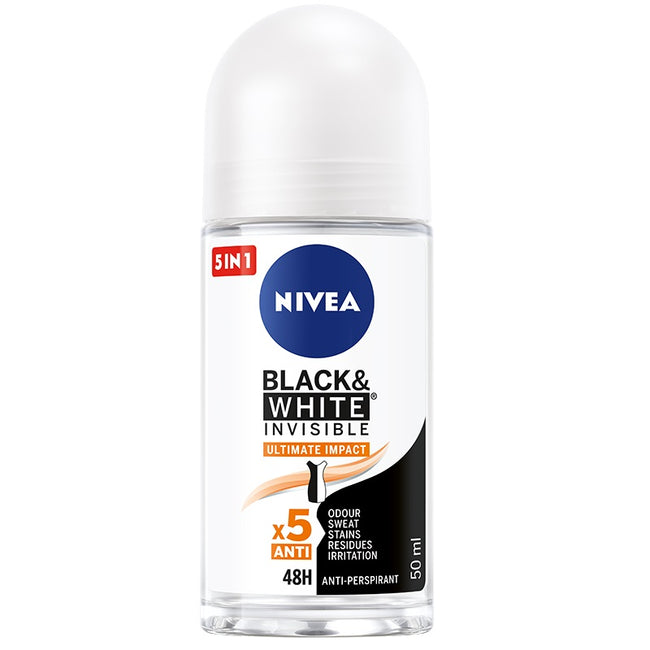 Nivea Black&White Invisible Ultimate Impact antyperspirant w kulce 50ml