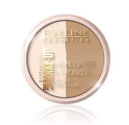 Eveline Cosmetics Art Make-Up Highlighter&Bronzer Pressed Powder puder rozświetlająco-brązujący 56 Glam Light 12g