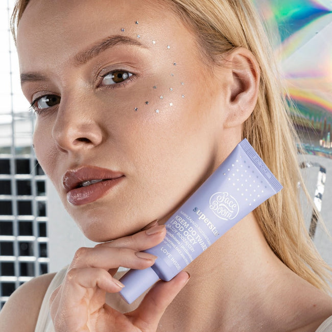 Face Boom Superstar nawilżająco-rozświetlający krem do twarzy i pod oczy Połyskliwy Debeściak 50ml