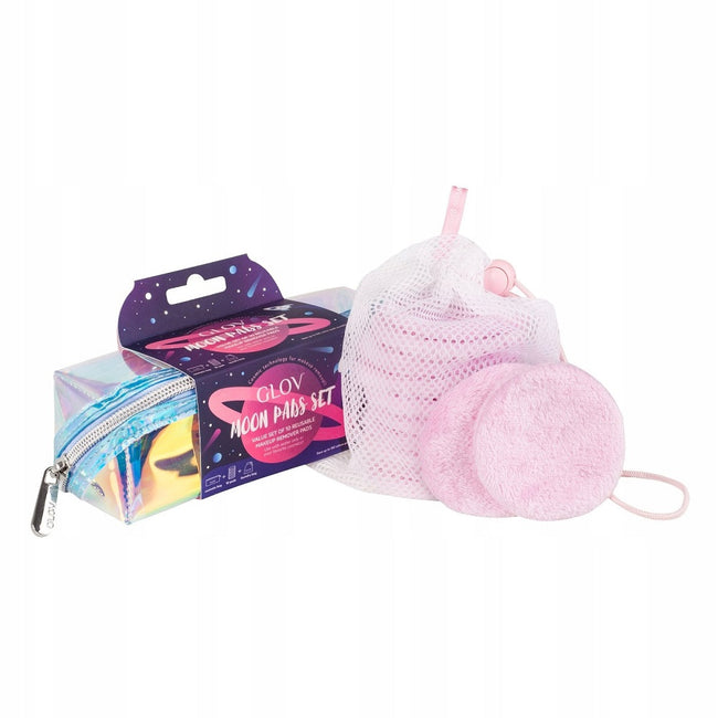 Glov Moon Pads Set zestaw płatki do zmywania makijażu 10szt. + woreczek do przechowywania + kosmetyczka
