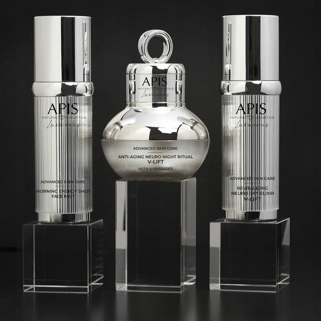APIS Advanced Skin Care Anti-Aging Neuro Night Ritual V-Lift przeciwzmarszczkowy neuro-rytuał na noc z masażerem dla cery dojrzałej 50ml