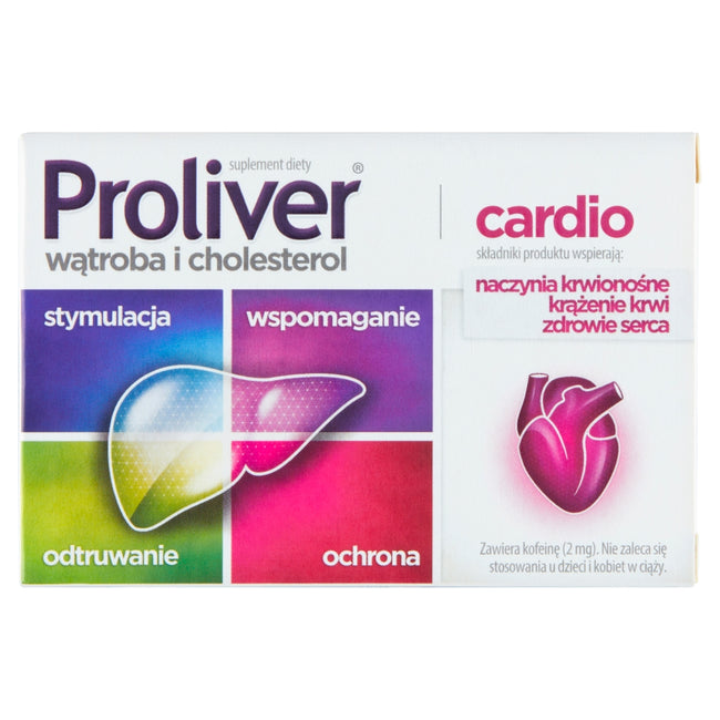 Proliver Cardio suplement diety wspomagający pracę wątroby 30 tabletek