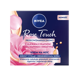 Nivea Rose Touch przeciwzmarszczkowy krem na noc z olejkiem z płatków róży wapniem i kreatyną 50ml