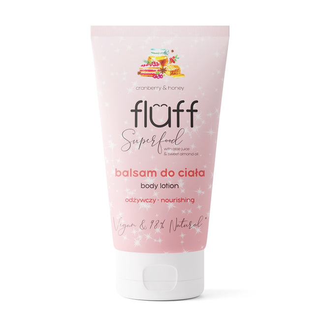Fluff Festive Relax zestaw balsam do ciała o zapachu żurawiny z miodem 150ml + żel do mycia ciała o zapachu żurawiny z miodem 150ml